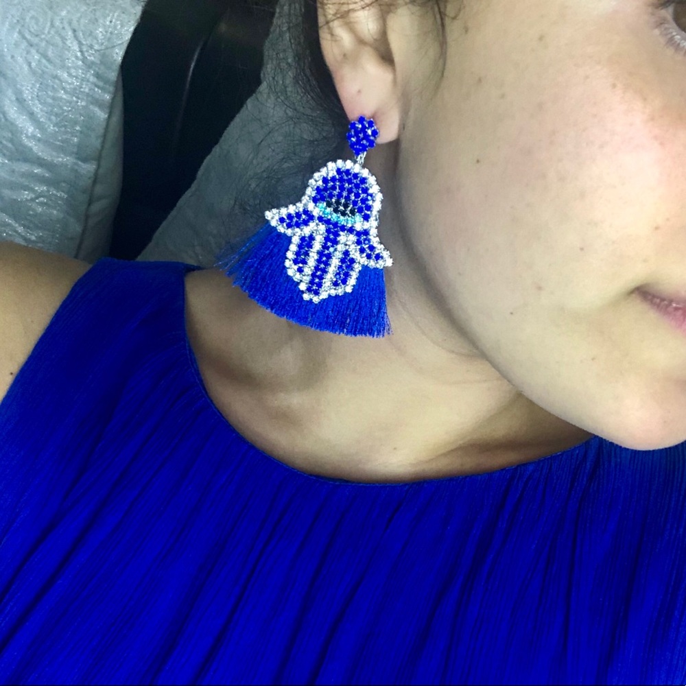 Hamsa Earrings evil eye